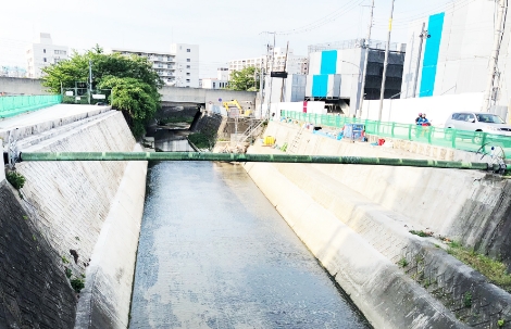 橋桁の撤去後の画像