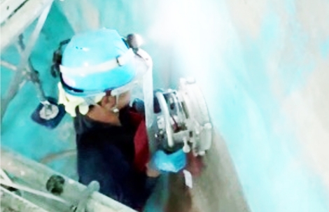 貯水池補修工事に伴う表面処理の画像2